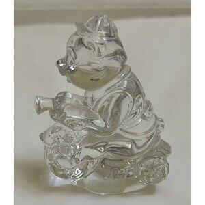 Crystal Bear. Bear24 % LEAD CRYSTAL FIGURE --- BEAR ON A BIKE.